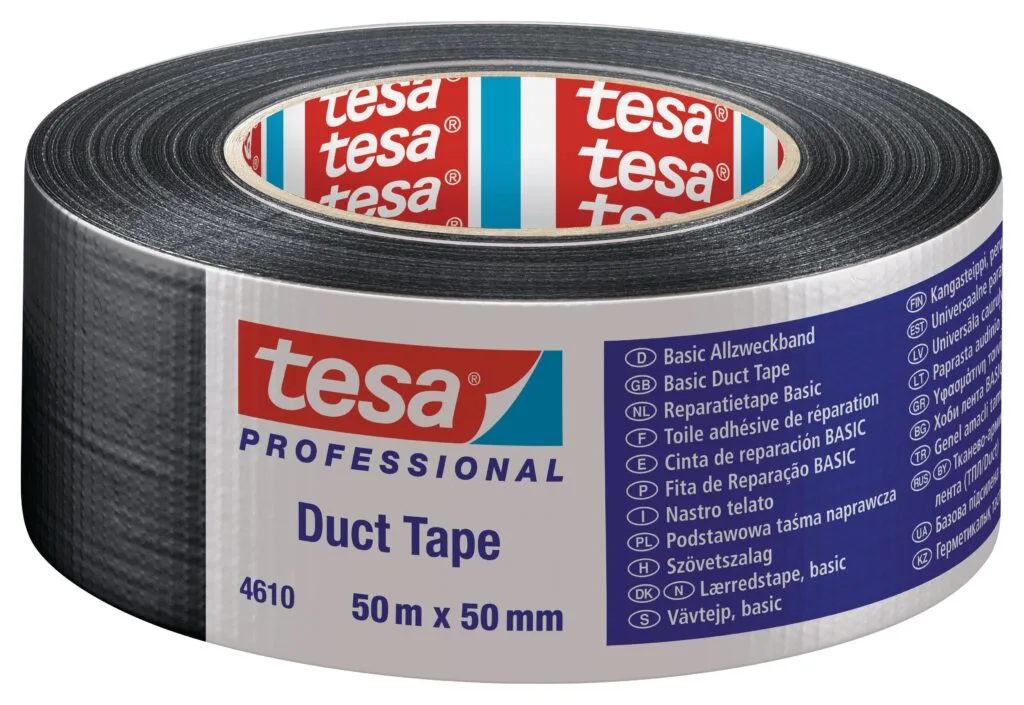 tesa-duct-tape-50m-x-50mm-black-securadeal | Securadeal Tesa Duct Tape 50m X 50mm Black Premium Hardware from Tesa Just R 168 Shop Now at Securadeal