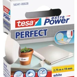 TESA Extra Power Perfect Self-Adhesive Tape 2.75m x 19mm White - Premium Hardware from TESA - Just R 60! Shop now at Securadeal