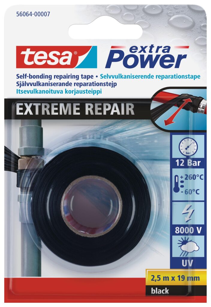 tesa-extreme-repair-tape-self-bonding-2-5m-x-19mm-black-securadeal-1-1 | Securadeal Tesa Extreme Repair Tape Self bonding 25m X 19mm Black Premium Tapes from Tesa