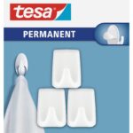 tesa-permanent-hooks-rectangular-small-3-hooks-4-strips-white-securadeal-1 | Securadeal