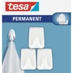 tesa-permanent-hooks-rectangular-small-3-hooks-4-strips-white-securadeal-1 | Securadeal Tesa Permanent Hooks Rectangular Small 3 Hooks 4 Strips White Premium Fasteners from Tesa