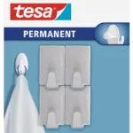 tesa-permanent-hooks-rectangular-small-metal-3-hooks-stainless-steel-securadeal-1 | Securadeal
