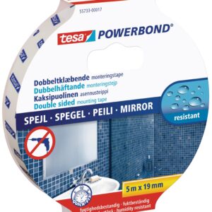 TESA Powerbond Mirror Tape 5m x 19mm - Humidity Resistant - Premium Tape from TESA - Just R 168! Shop now at Securadeal