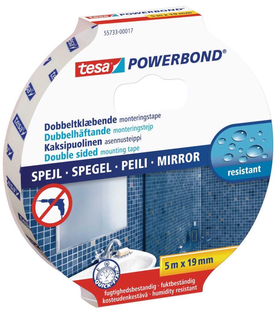 tesa-powerbond-mirror-tape-5m-x-19mm-humidity-resistant-securadeal | Securadeal Tesa Powerbond Mirror Tape 5m X 19mm Humidity Resistant Premium Tapes from Tesa