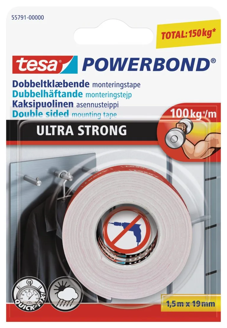 TESA Powerbond Mounting Tape Ultra Strong 1.5m x 19mm - Premium Hardware from TESA - Just R 109! Shop now at Securadeal