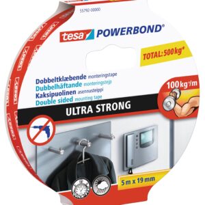 TESA Powerbond Ultra Strong Double Sided Mounting Tape 5m x 19mm - Premium Tape from TESA - Just R 248! Shop now at Securadeal