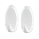 Tesa Powerstrips Hooks Large Oval 2 Hooks 4 Strips White   Premium Fasteners from Tesa