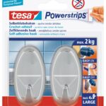 tesa-powerstrips-hooks-large-oval-2-hooks4-strips-chrome-securadeal-1 | Securadeal