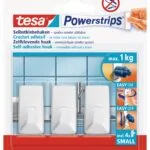 tesa-powerstrips-hooks-small-rectangular-3-hooks4-strips-white-securadeal-1 | Securadeal