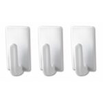 Tesa Powerstrips Hooks Small Rectangular Classic 3 Hooks 4 Strips White   Premium Hardware from Tesa   Just R 68 Shop Now at Securadeal