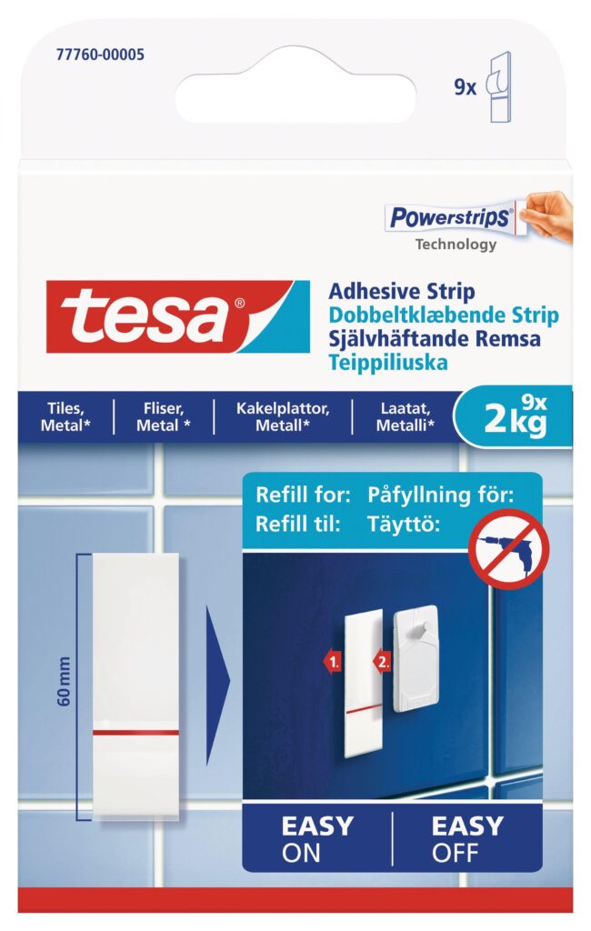 tesa-powerstrips-tiles-and-metal-2kg-9-adhesive-strips-securadeal-1 | Securadeal
