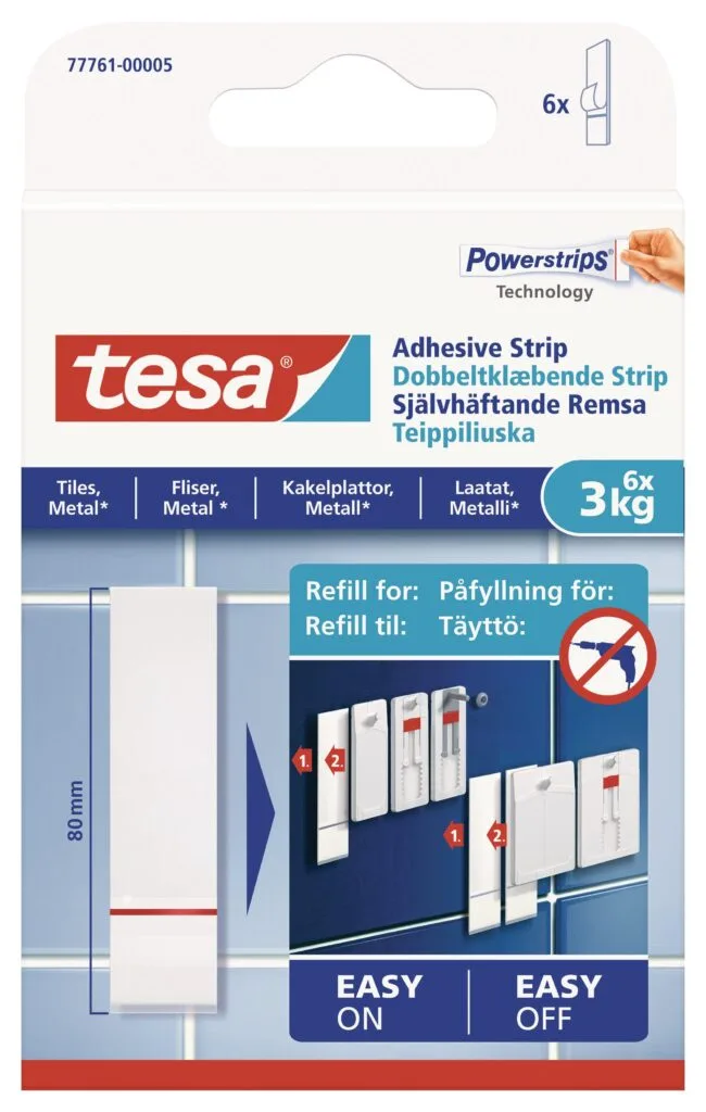 tesa-powerstrips-tiles-and-metal-3kg-6-adhesive-strips-securadeal-1 | Securadeal