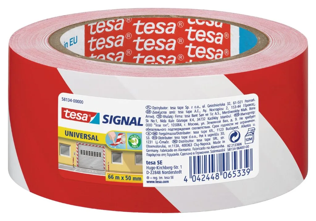 tesa-warning-marking-tape-universal-66m-x-50mm-red-white-securadeal | Securadeal Tesa Warning Marking Tape Universal 66m X 50mm Red white Premium Hardware from Tesa Just R 158 Shop Now at Securadeal