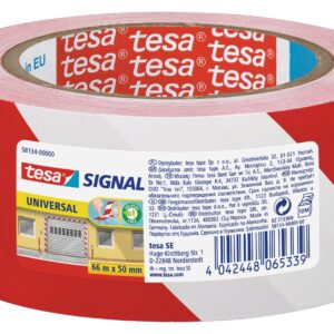 TESA Warning Marking Tape Universal 66m x 50mm Red-White - Premium Hardware from TESA - Just R 158! Shop now at Securadeal