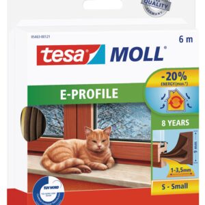 TESAMOLL E-PROFILE Window Sealing Tape Draught Stopper 6m x 9mm Brown - Premium Hardware from TESAMOLL - Just R 82! Shop now at Securadeal