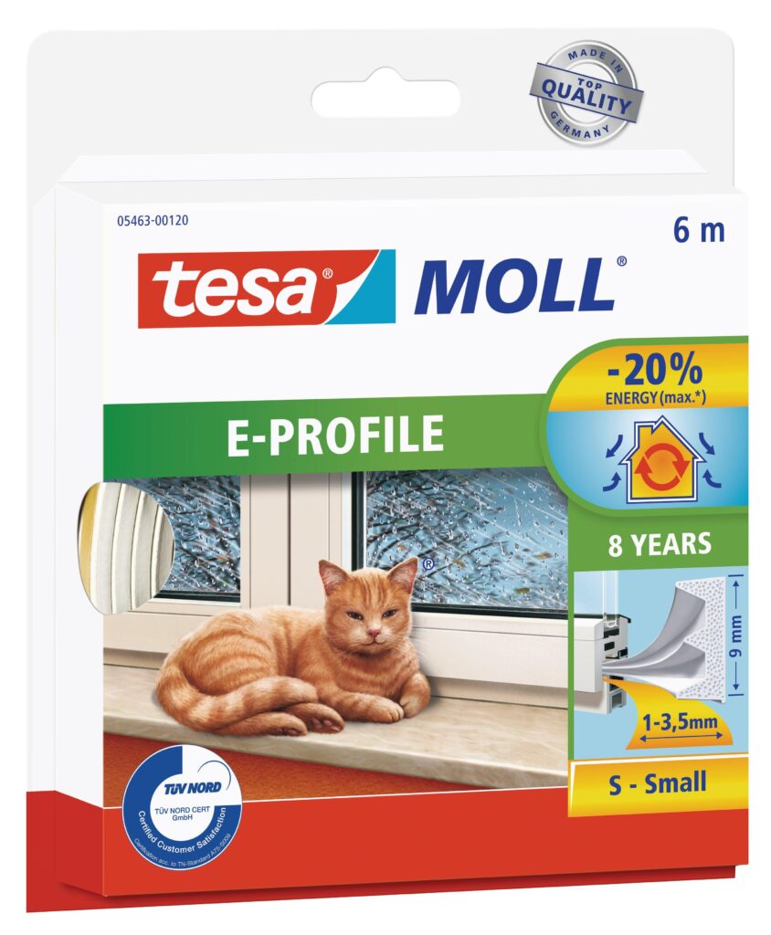 tesamoll-e-profile-window-sealing-tape-draught-stopper-6m-x-9mm-white-securadeal | Securadeal Tesamoll E profile Window Sealing Tape Draught Stopper 6m X 9mm White Premium Hardware from Tesamoll Just R 82 Shop Now at Securadeal