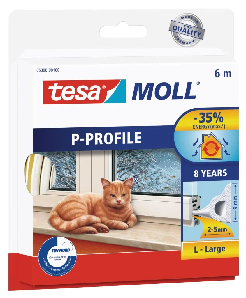 tesamoll-p-profile-window-insulation-tape-6m-x-9mm-white-securadeal-1 | Securadeal