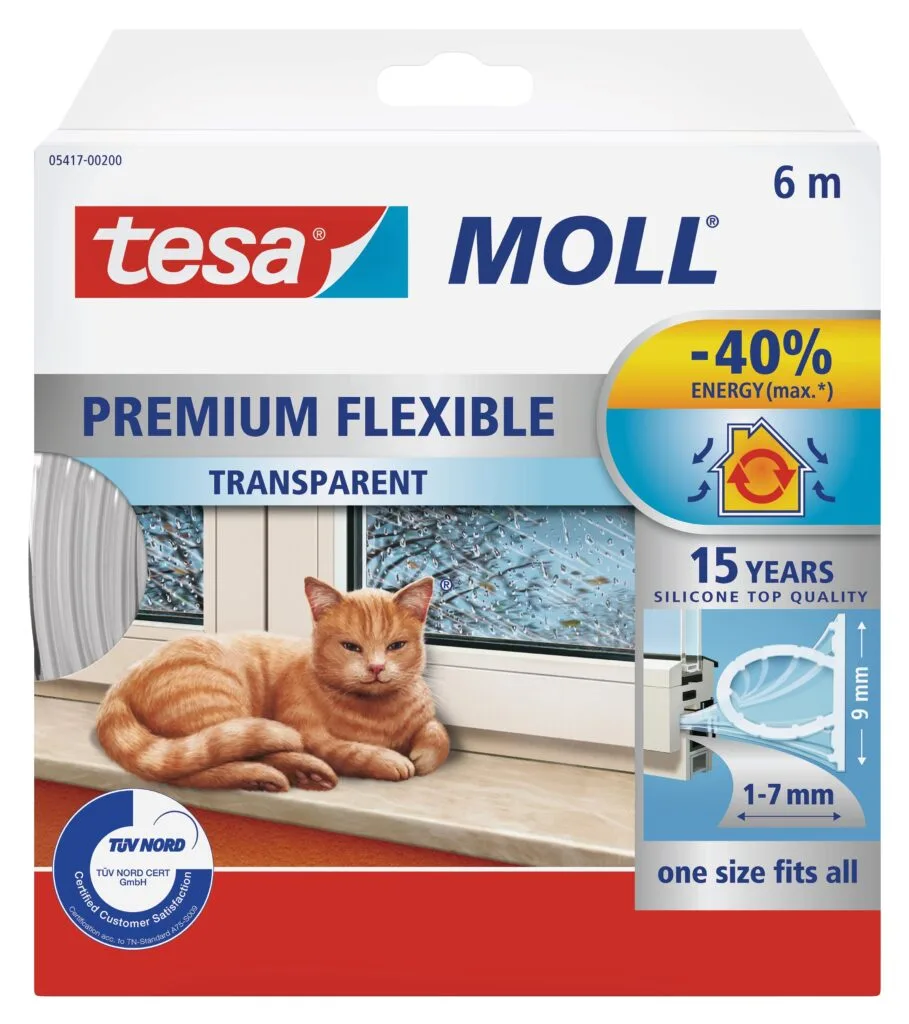 tesamoll-premium-flexible-transparent-draught-stopper-6m-x-9mm-securadeal | Securadeal Tesamoll Premium Flexible Transparent Draught Stopper 6m X 9mm Premium Insulation from Tesamoll Just R 26165 Shop Now at Securadeal