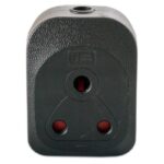 united-electrical-double-sided-rubber-janus-coupler-black-aok12b-securadeal | Securadeal Plugon Double sided Rubber Janus Coupler Black Premium Electrical Lighting from Plugon