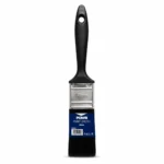 8fe23082-2a18-4ec2-a0a8-b1129ee46f79 | Securadeal Powr Paint Brush with Black Handle and 38mm Metal Ferrule Blue Label at the Ferrule Bristles Below