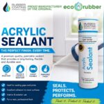 WhatsApp Image 2026-07-28 at 100842 | Securadeal a Large Ad for Acrylic Sealant Showing a White Tube Bottle Labeled Acrylic Sealant Beside a Blue Brush with Bold Text acrylic Sealant