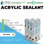 b4a91cbf-9c39-4c6e-a63f-b22e3beadb3b | Securadeal Advertising Banner for Acrylic Sealant with Product Cans Company Logos Green Checklist of Benefits and a Buy Now Button