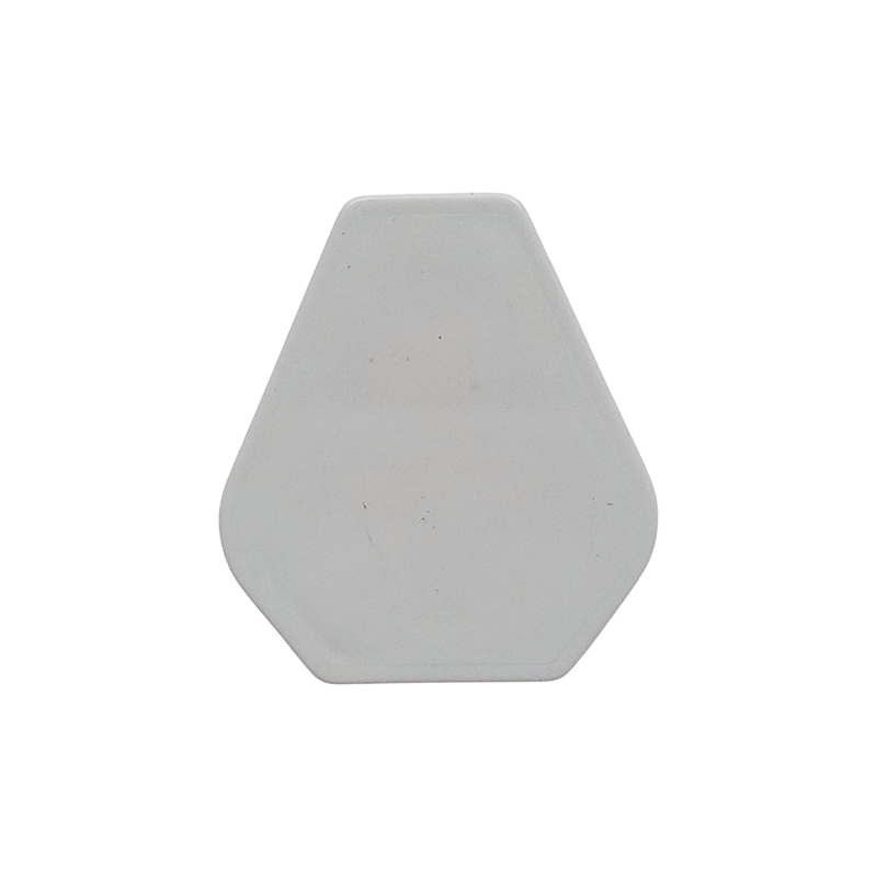 White Hexagonal Tile with Rounded Corners on a White Background Tile Sample