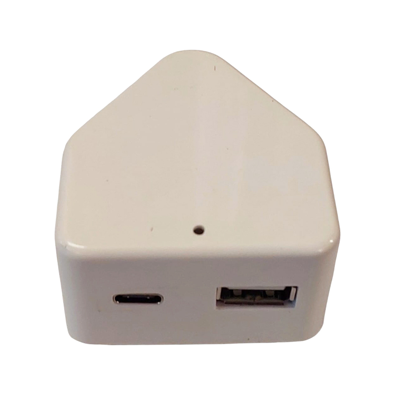 E11283 - 2 | Securadeal White Usb Adapterdongle with a Micro Usb Port on the Left and a Usb a Port on the Right