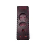 Surge protected Power Strip with a Main Circular Outlet and Multiple Smaller Openings Labeled Surge Safe and Featuring a Red tinted Housing