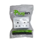 admin-ajax 1 | Securadeal White Multi outlet Power Adapter with Four Sockets and Two Switches Packaged in Clear Plastic with a Green Logo and the Slogan power to Keep Going