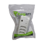 admin-ajax 1 | Securadeal White Three outlet Power Adapter in Clear Plastic Packaging with a Green Plugon Logo and Slogan Reading power to Keep Going