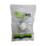 admin-ajax | Securadeal White Two prong Electrical Plug Adapter Inside a Clear Plastic Bag with Bold Green Branding and the Slogan power to Keep Going in Blackgreen Text