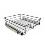 Pull out Wire Basket Organizer on Sliding Rails for a Cabinet or Drawer