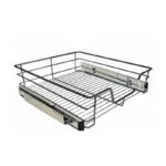 Pull out Wire Basket Organizer on Sliding Rails for a Cabinet or Drawer