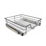 Metal Wire Pull out Cabinet Basket on Sliding Rails for Base Kitchen Cabinets Used to Organize Items