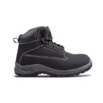Holton Hiker Black Nubuck - 1 | Securadeal Black Hikingwork Boot with Padded Collar White Stitching and Rugged Tread Outsole