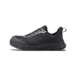 Sprinter 4 | Securadeal Side View of a Black Athletic Running Shoe with Gray Accents and a Pull Tab Shown on a White Background