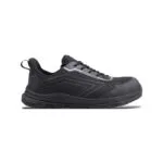 Sprinter 5 | Securadeal Side View of a Black Athletic Running Shoe with Mesh Upper and Thick Sole Profile Facing Right