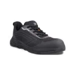 Sprinter 6 | Securadeal Black Low cut Safety Sneaker with Reinforced Toe Dark Mesh Upper and Textured Sides Lace up Design