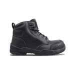 Voyager Black 4 | Securadeal Black Steel toe Safety Boot with Lace up Front and Chunky Tread