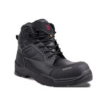 WR0017 - WR0024 Wright-Sierra Black 1 | Securadeal Black Wright Work Boot with Steel toe Rugged Sole White Stitching and Logo on the Tongue