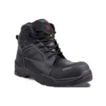 WR0017 - WR0024 Wright-Sierra Black 1 | Securadeal Black Wright Work Boot with Steel toe Rugged Sole White Stitching and Logo on the Tongue