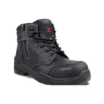 WR0032 - WR0040 - Voyager Black | Securadeal Black Wright Work Boot with Lace up Front and Side Zipper Rugged Sole for Durability and Ankle Support