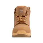 WR0041 - WR0048 - Wright-Voyager Tan 1 | Securadeal Front View of a Tan Wright Work Boot with Laces and Padded Ankle Collar on a White Background