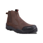 WR0057 - WR0064 - Wright-Onyx Brown 1 | Securadeal Brown Leather Ankle Boot with a Rugged Black Sole Rubber Toe Cap and Pull tab at the Back for Easy Wearing Suited for Workwear