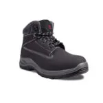WR0121 - WR0128 - Holton Hiker Black Nubuck | Securadeal Black Rugged Safety Boot with Laces and Heavy Tread Sole Ankle Support Suitable for Work Environments