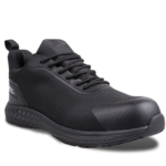WR0161 - WR0168 - Wright-Glide Sneaker 1 | Securadeal Black Athletic Sneaker with Laces Padded Collar and Textured Sole Shown from a Side Angle for Product Detail