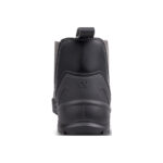 Wright-Dealer Chelsea 5 | Securadeal Rear View of a Black Mid cut Boot Showing a Pull Tab and Stitched Upper Details with a Rugged Sole Visible