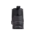 Wright-Dealer Chelsea 5 | Securadeal Rear View of a Black Mid cut Boot Showing a Pull Tab and Stitched Upper Details with a Rugged Sole Visible