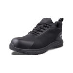Wright-Glide Sneaker 2 | Securadeal Black Athletic Sneaker with Lace up Closure Textured Upper and Thick Dotted Sole Accentsa Sleek Training Shoe Option